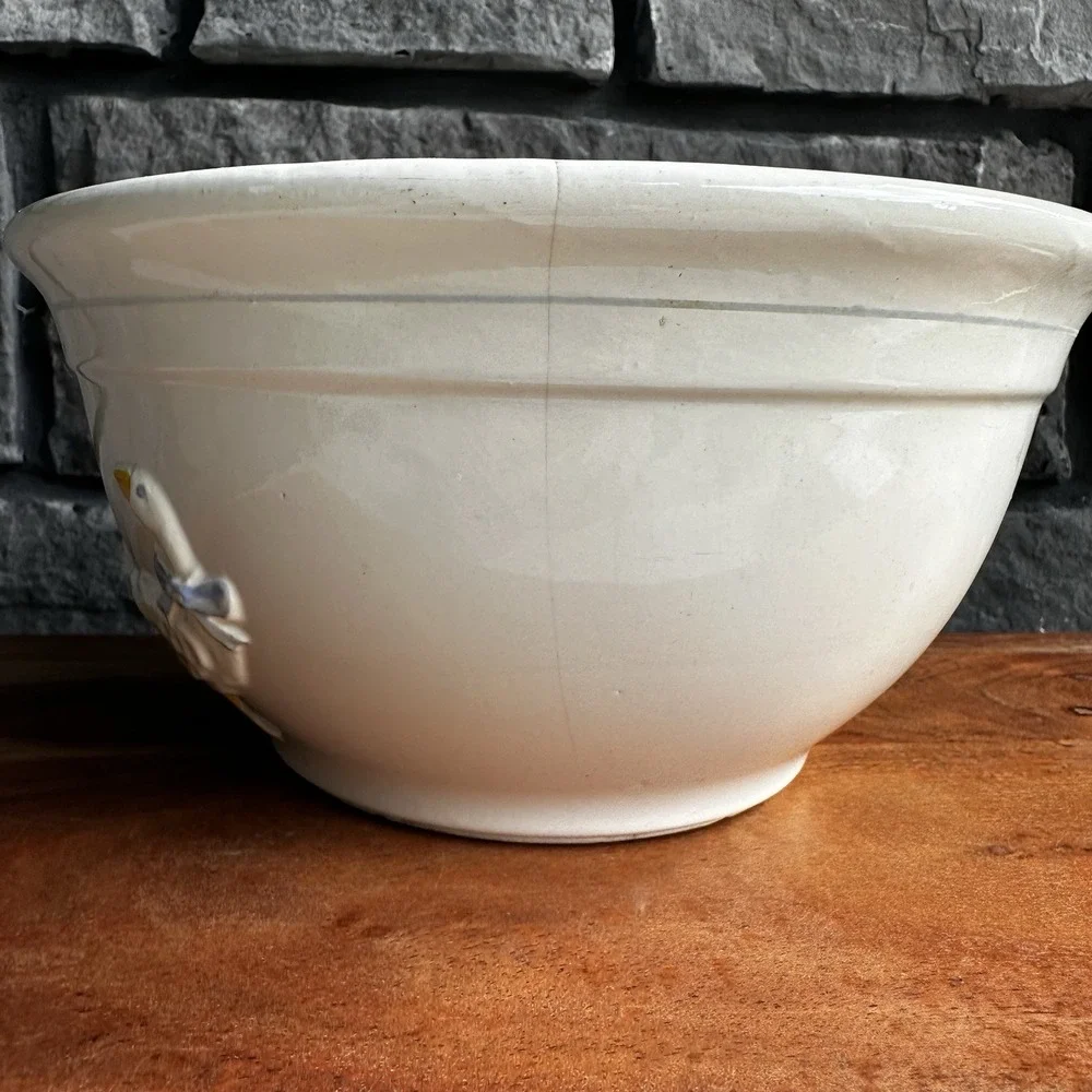 Vintage Country McCoy Goose Nesting Mixing Bowl 2108 USA Granny Cottagecore 8